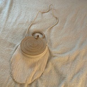 Straw Hand Crafted Bag with Fringe